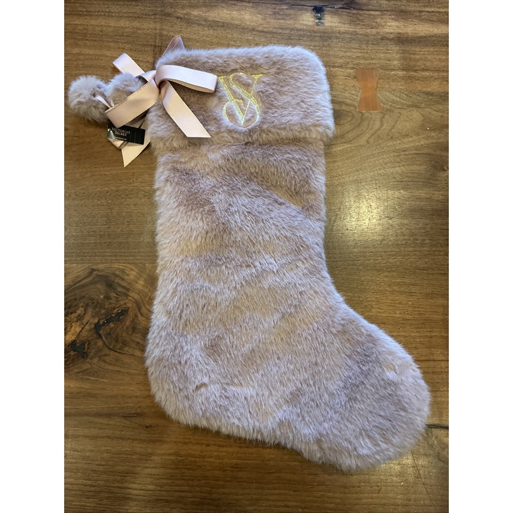 VICTORIAS SECRET Christmas Stocking 2024 Blush Pink Mauve Limited Exclusive
